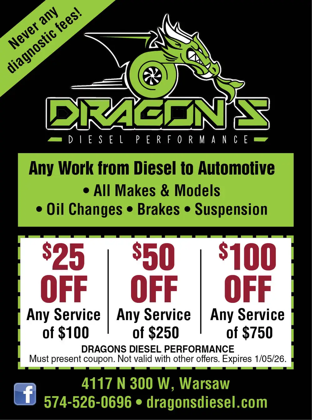 Dragons Diesel Performance - Warsaw, IN