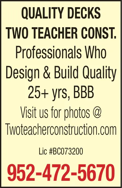 Quality Deck Design & Construction in Central Minnesota