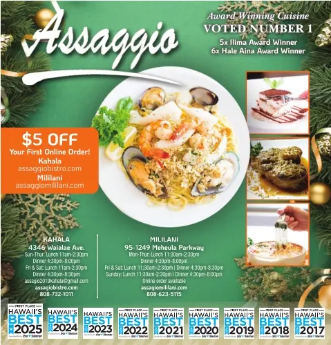 Award-Winning Italian Restaurant in Oahu, HI