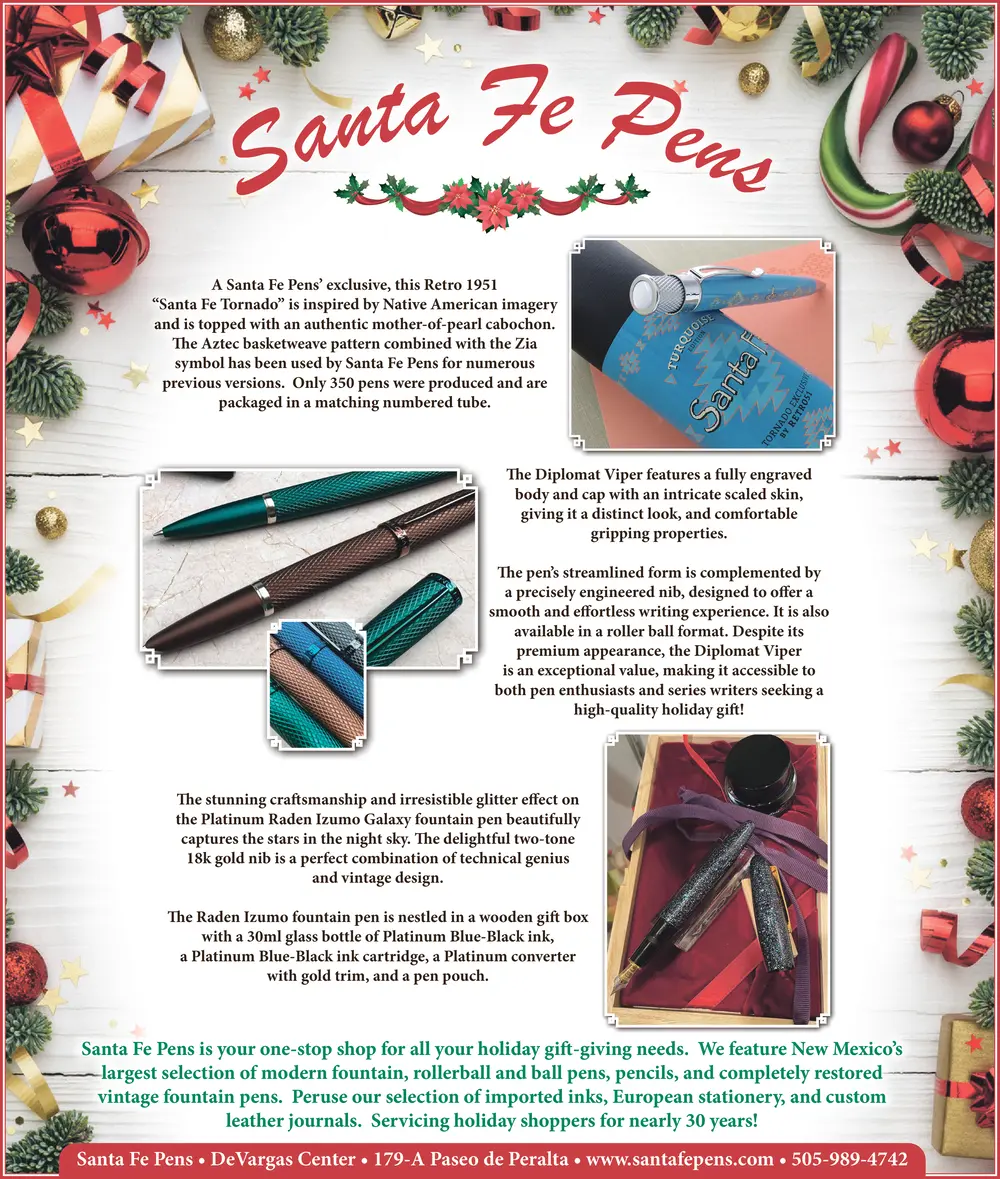 Welcome to Santa Fe Pens in Santa Fe, New Mexico