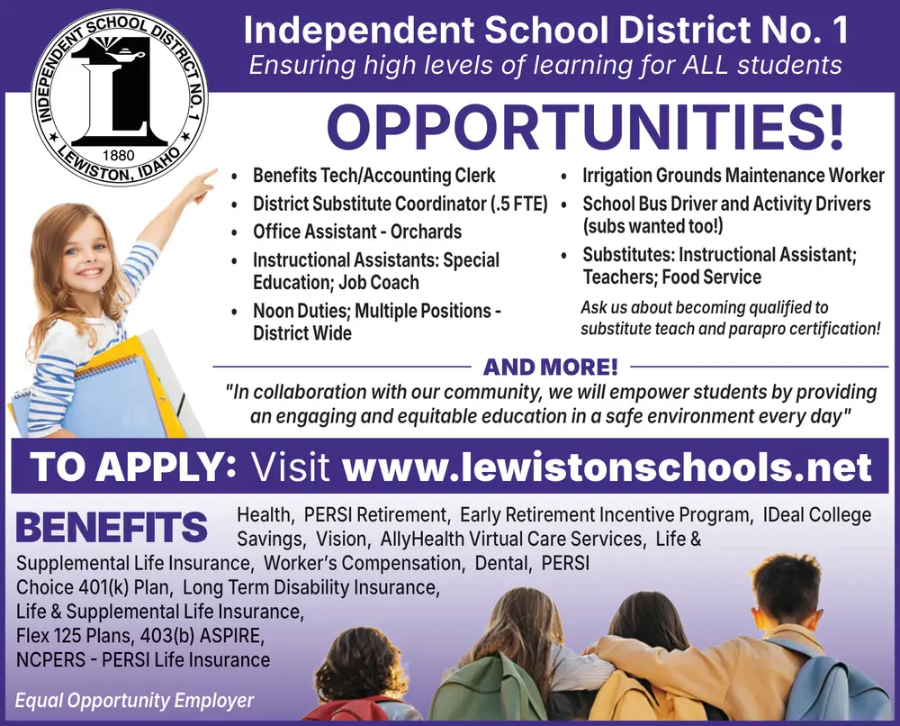 Employment Opportunities at Lewiston Independent School District in Lewiston, ID