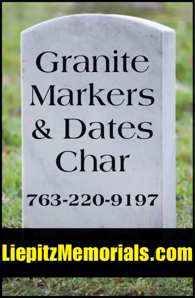 Granite Memorial Markers in Central Minnesota