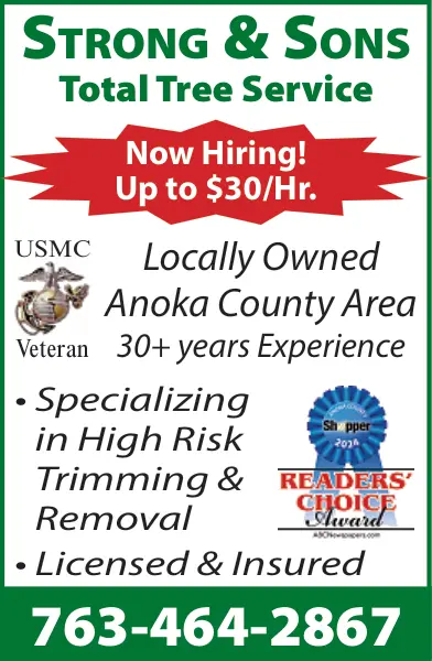 Strong & Sons Total Tree Service in Anoka, Minnesota