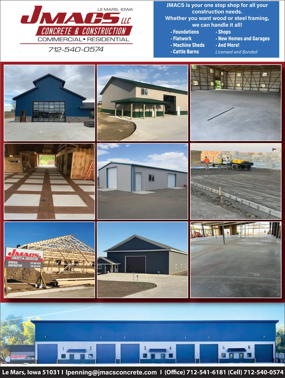 Premium Concrete & Construction Services in Le Mars, Iowa