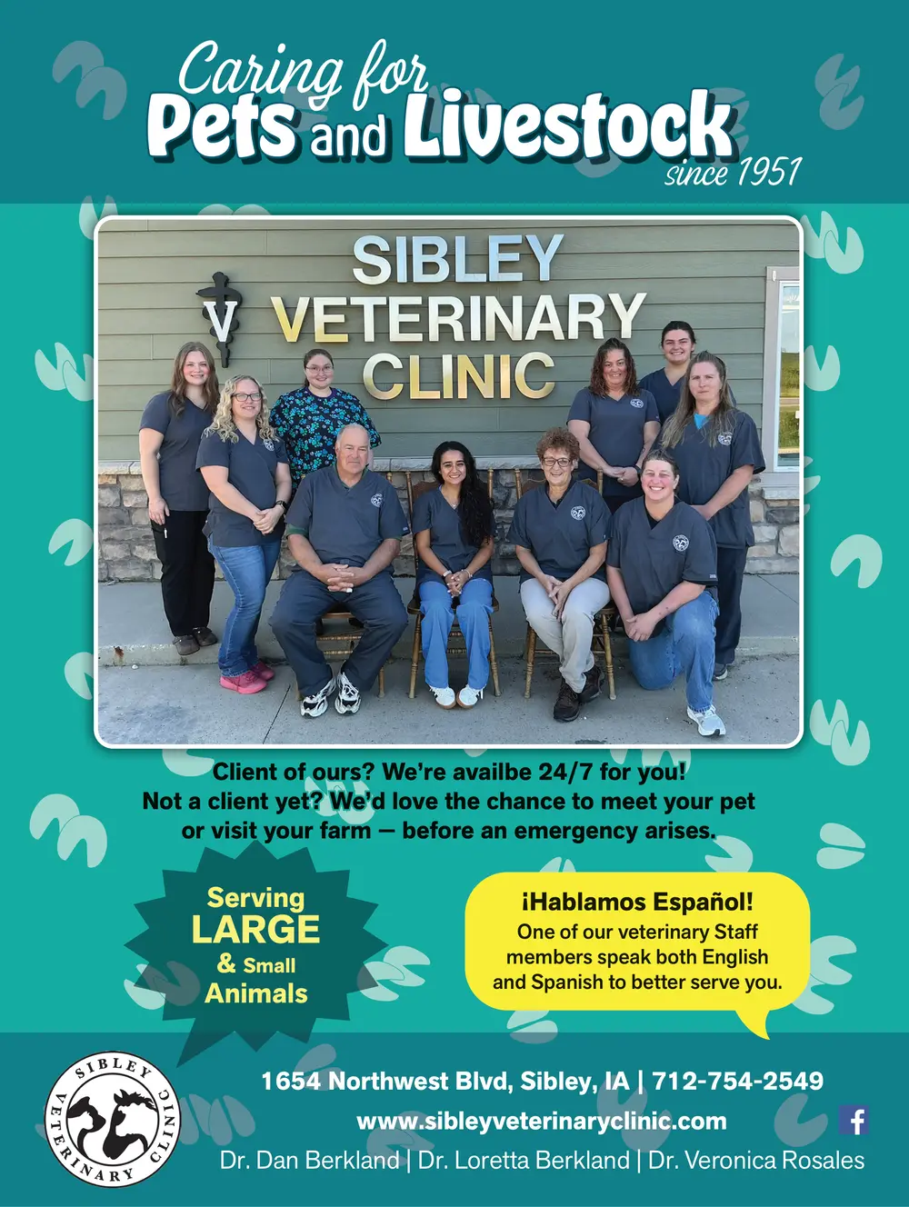 The Sibley Veterinary Clinic is Looking for Help with Interoffice Duties, Iowa