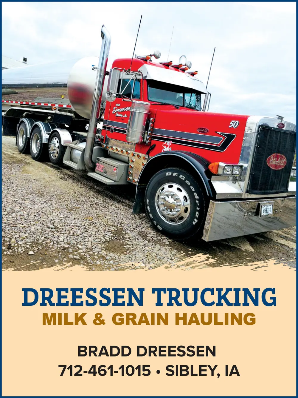 Dependable Milk & Grain Hauling in Sibley, IA