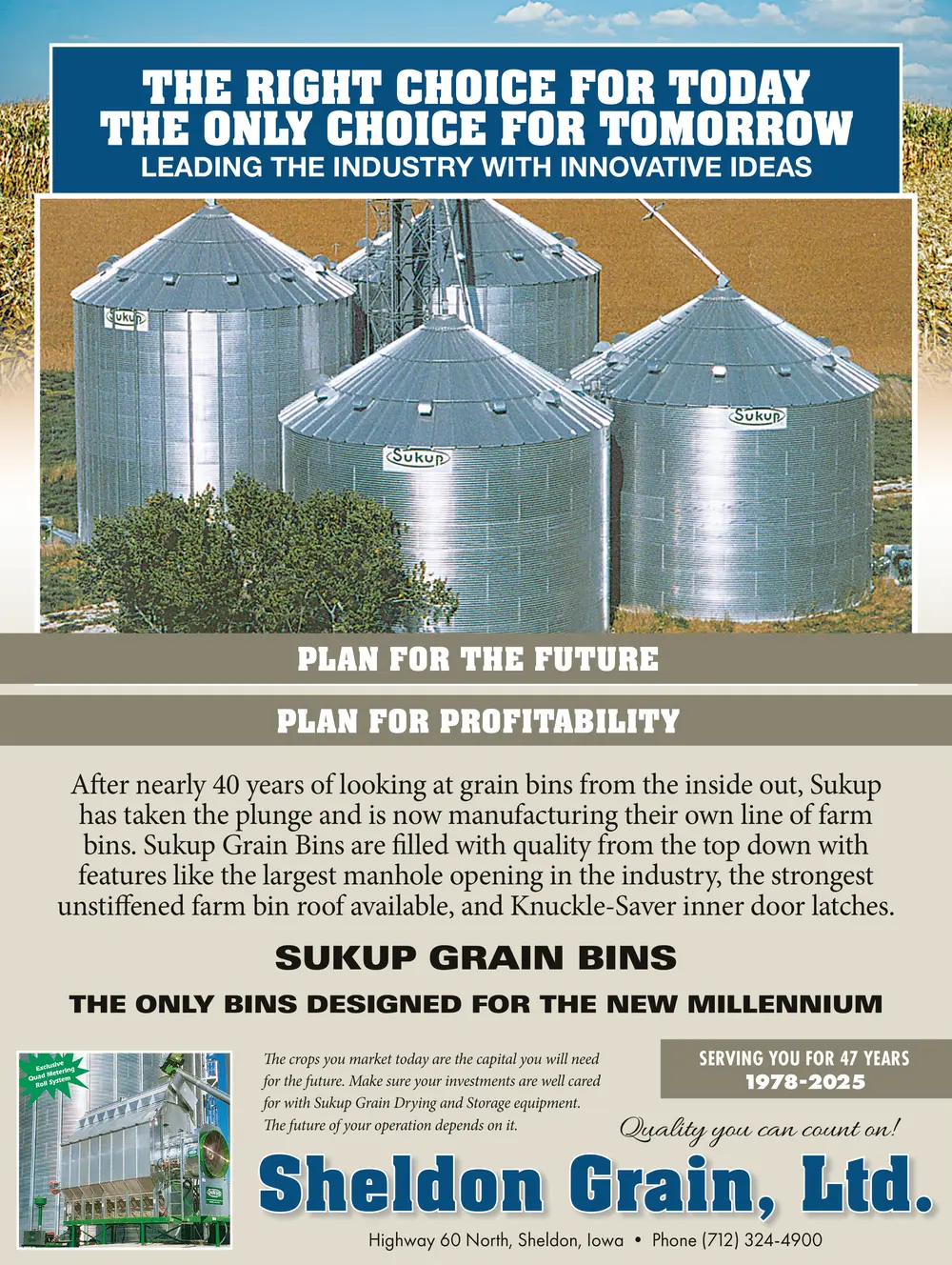 Sukup Grain Bins & Farm Storage Solutions in Sheldon, Iowa