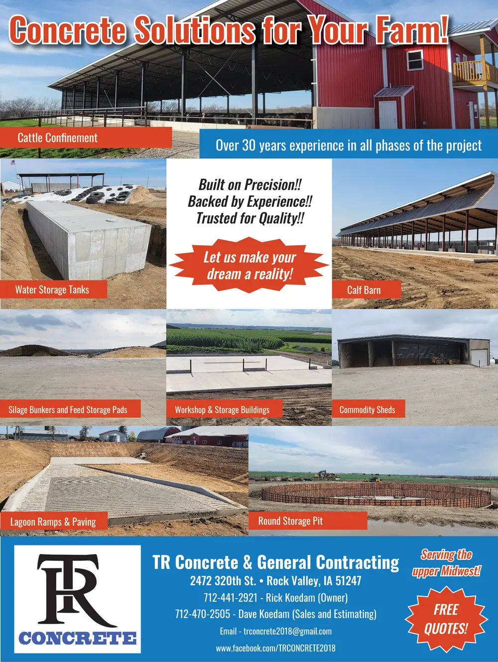 Concrete Contracting & Farm Solutions in Rock Valley, IA