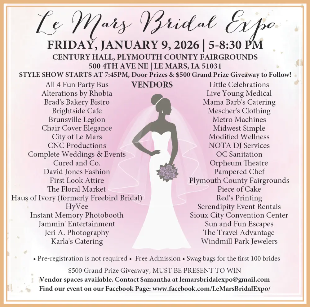 Le Mars Bridal Expo – Wedding Planning Event in Le Mars, Iowa