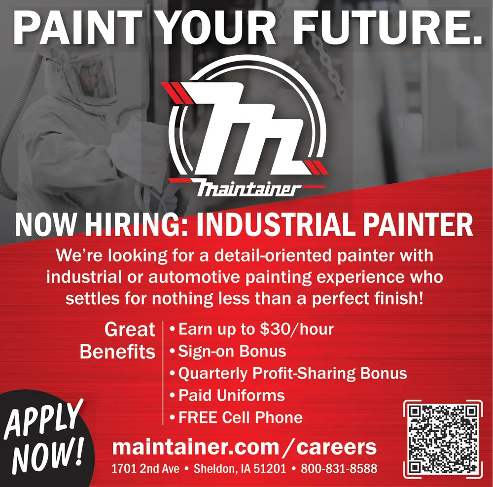 Industrial Painter Job Openings in Sheldon, IA
