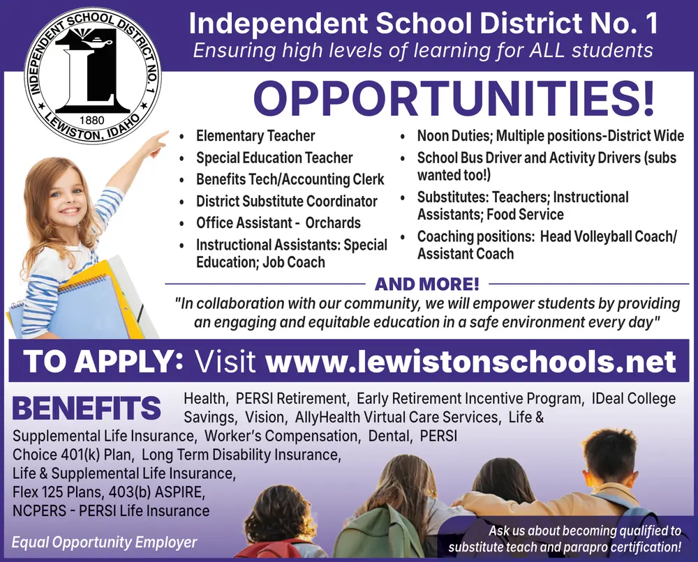 Employment Opportunities at Lewiston Independent School District in Lewiston, ID