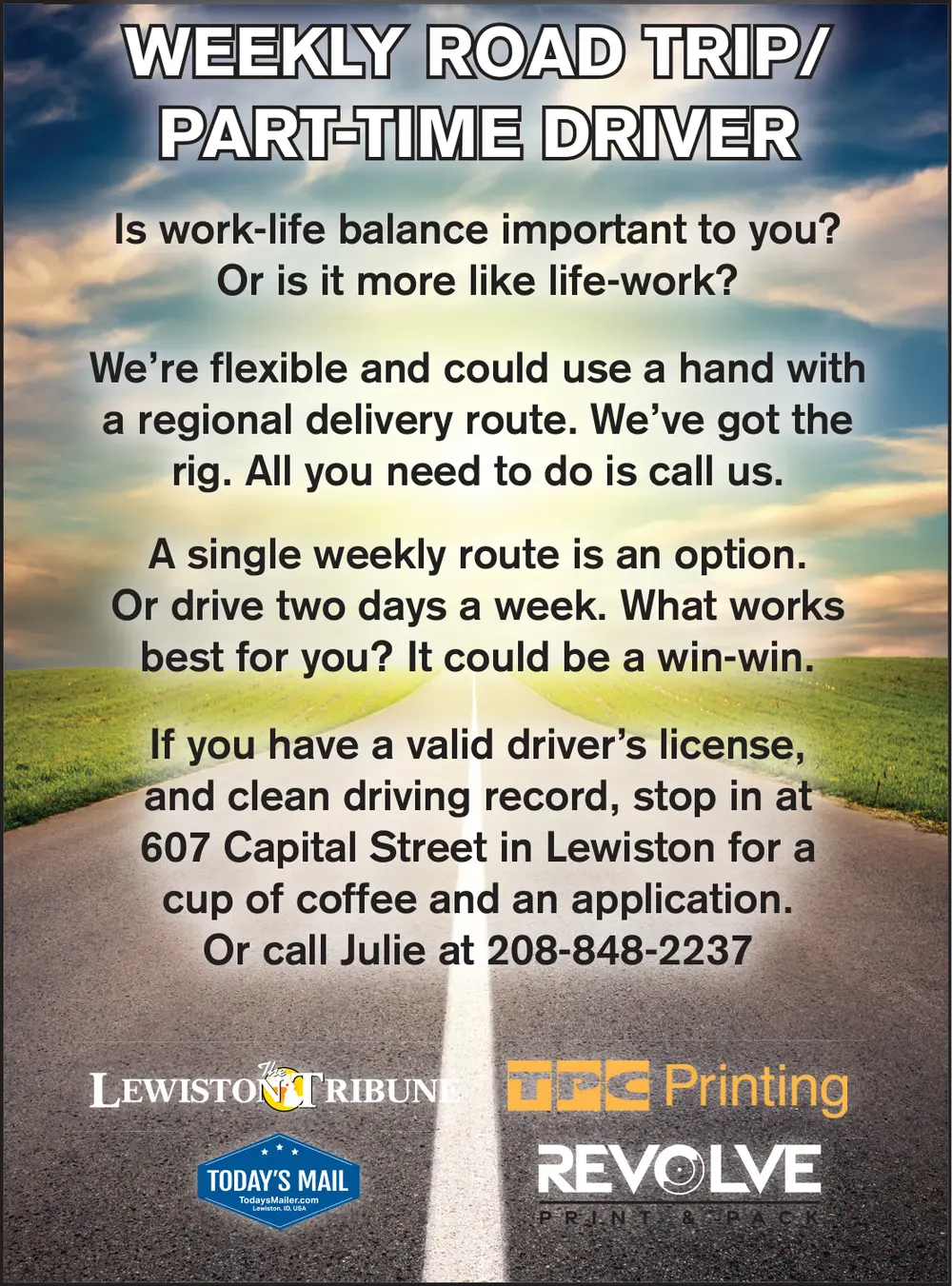 Part-Time Driver Jobs in Lewiston, ID