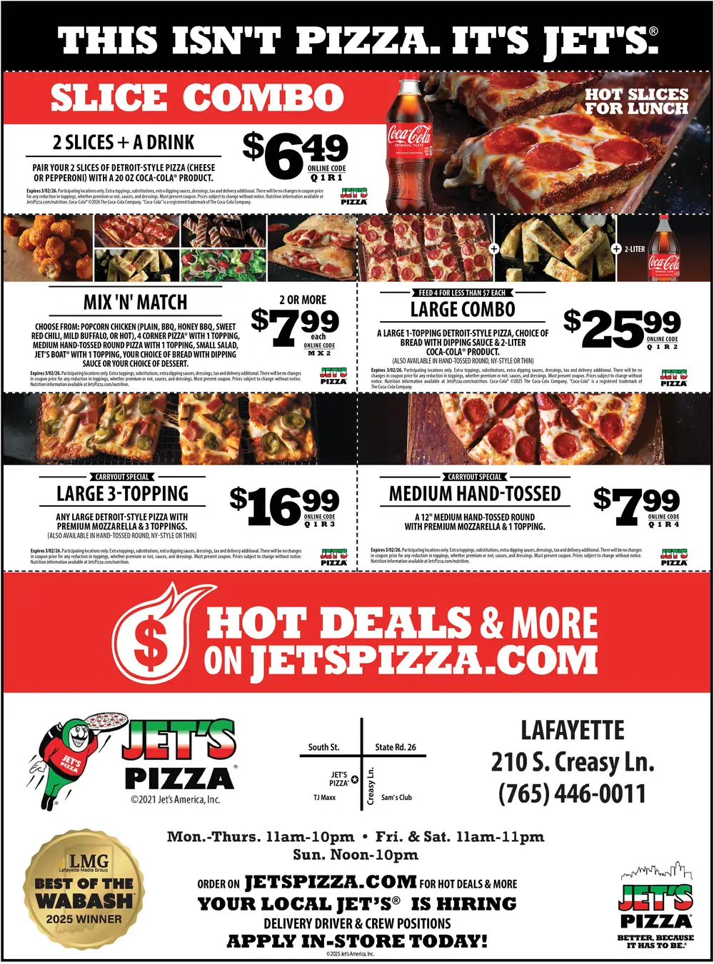 Delicious Detroit-Style Pizza in Lafayette, IN 