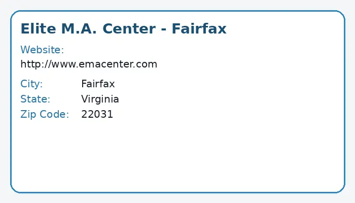Elite M.A. Center Martial Arts in Fairfax, Virginia