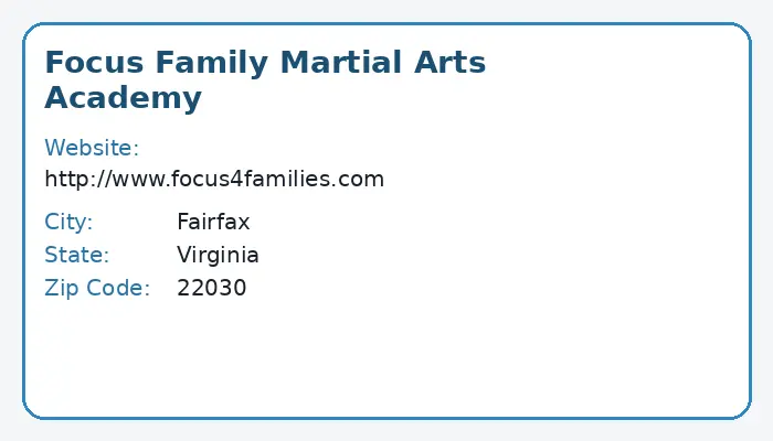 Family Martial Arts Academy in Fairfax, Virginia