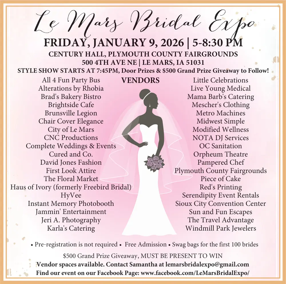 Le Mars Bridal Expo – Wedding Planning Event in Le Mars, Iowa