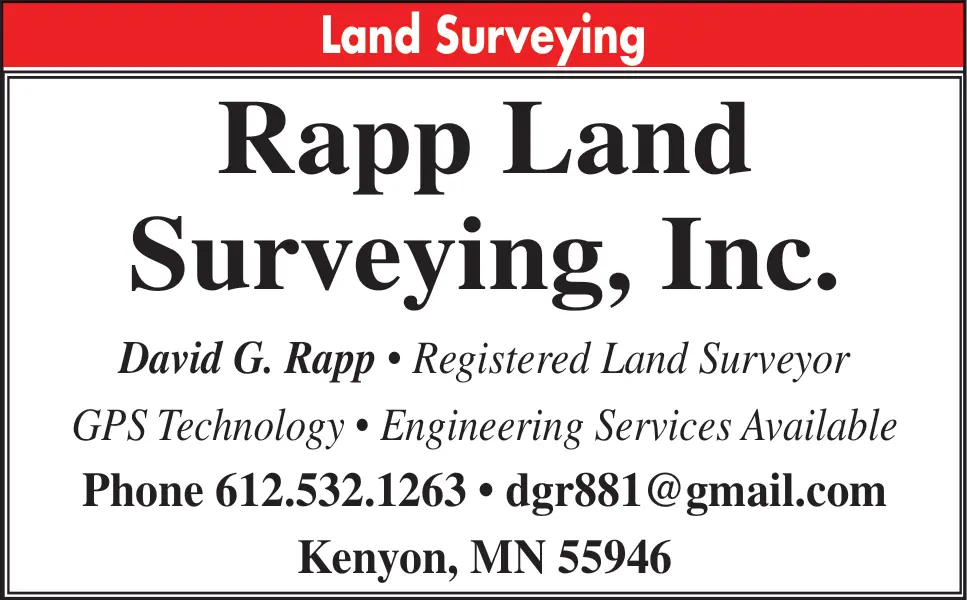 Land Surveying in Kenyon, MN - Rapp Land Surveying