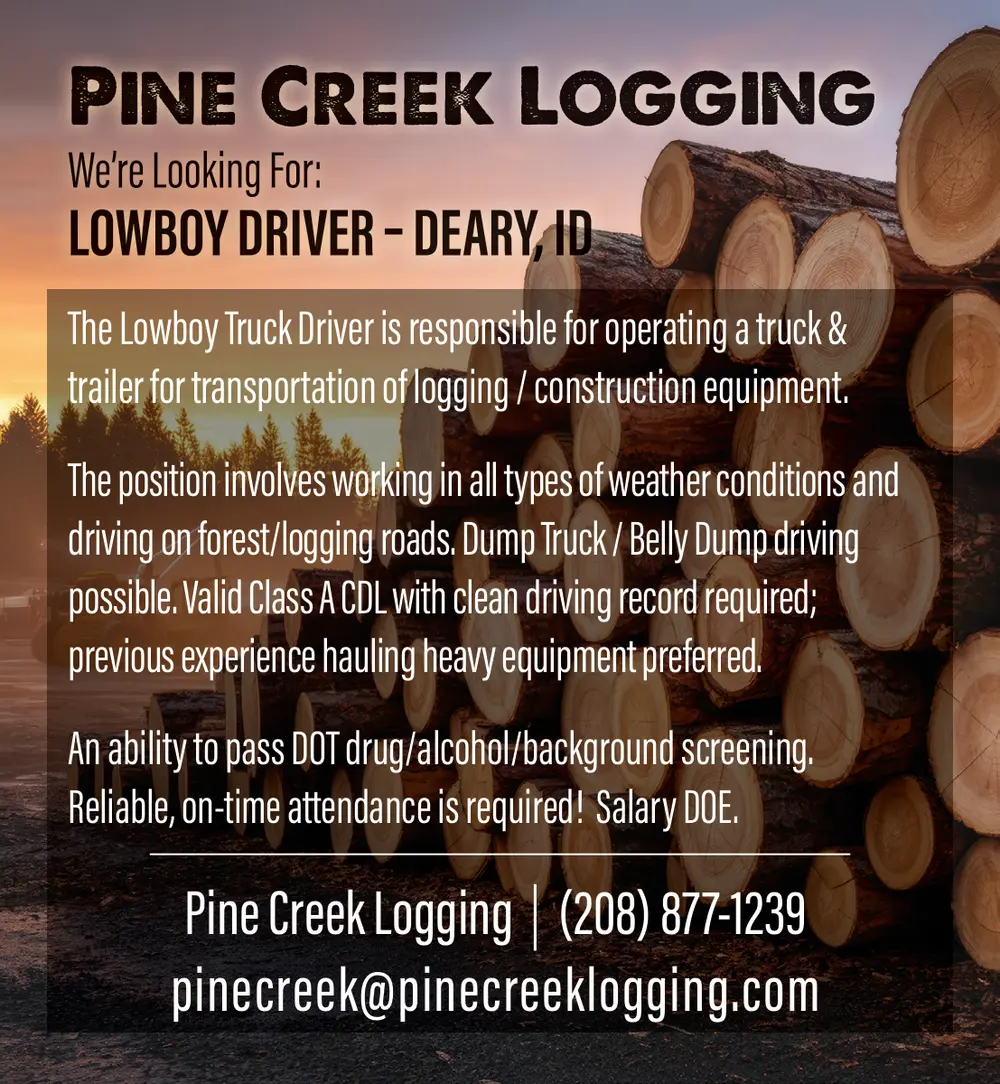 Join Pine Creek Logging Careers – Deary, ID
