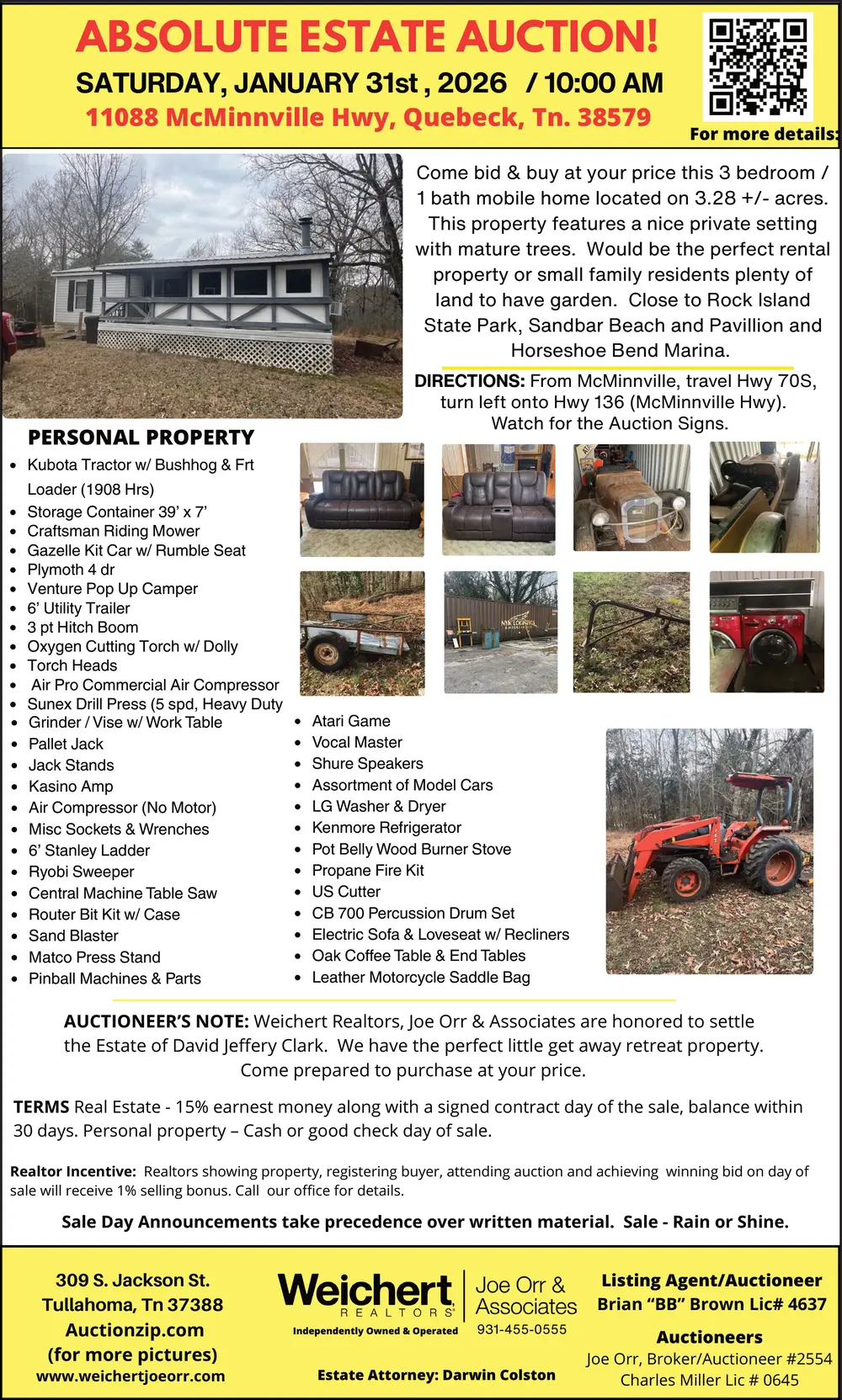 Absolute Estate Auction in Quebeck, TN – Weichert Realtors Joe Orr