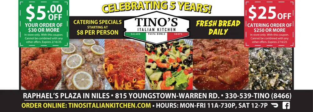 Authentic Italian Cuisine & Catering in Niles, Ohio