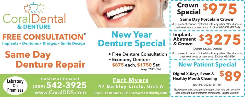 Coupons for Coral Dental - Fort Myers