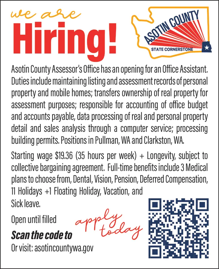 Office Assistant Job Opportunities in Asotin, WA