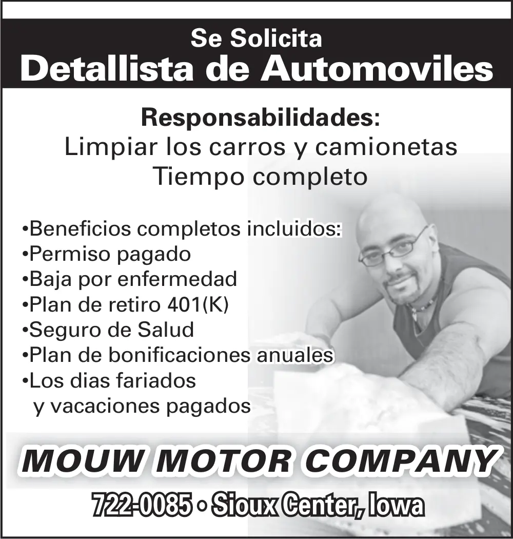 Trabajo de Detallista de Automoviles - Mouw Motor Company