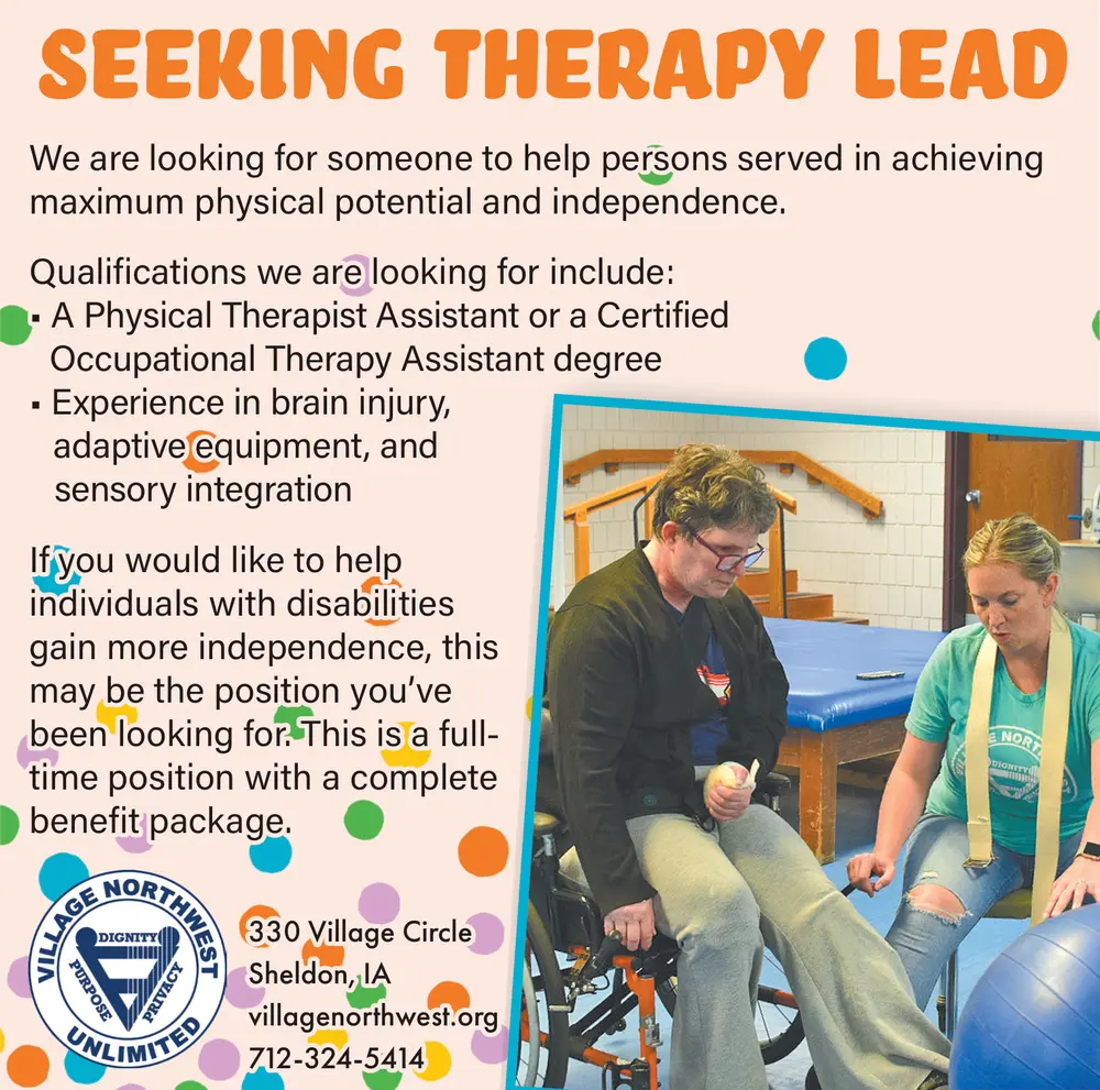 Therapy Lead Job Opening in Sheldon, IA