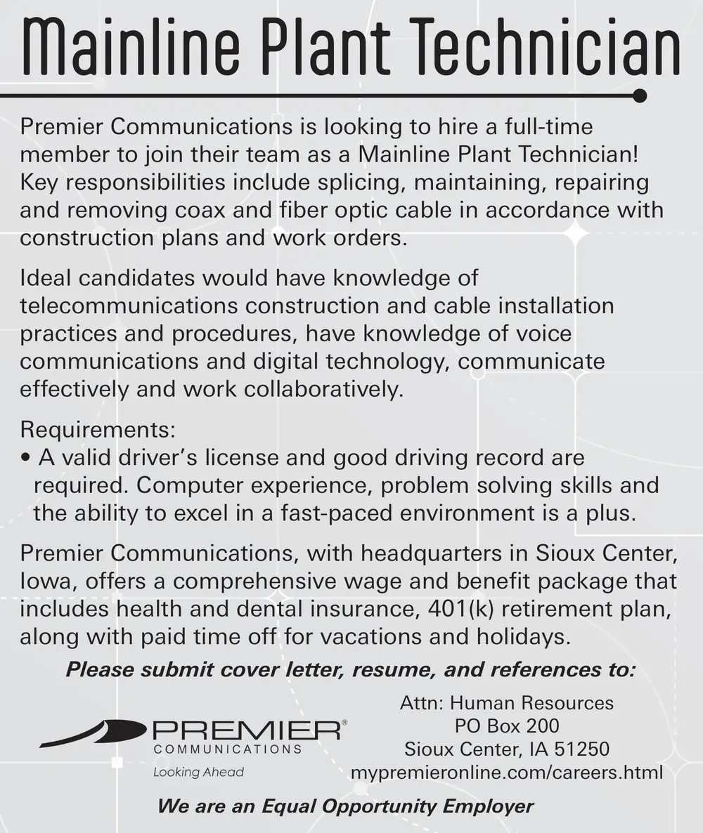 Install/Repair Technician Jobs Job Opportunity in Sioux Center