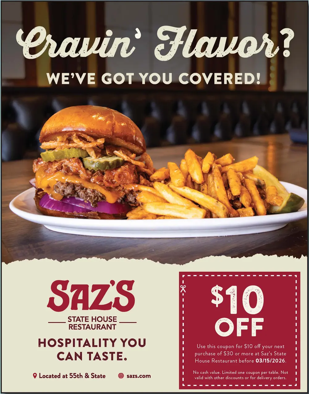 Saz's State House Restaurant – Milwaukee, Wisconsin