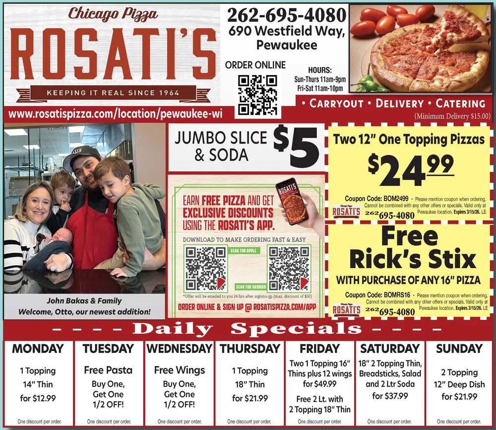 Authentic Chicago Pizza in Pewaukee, Wisconsin