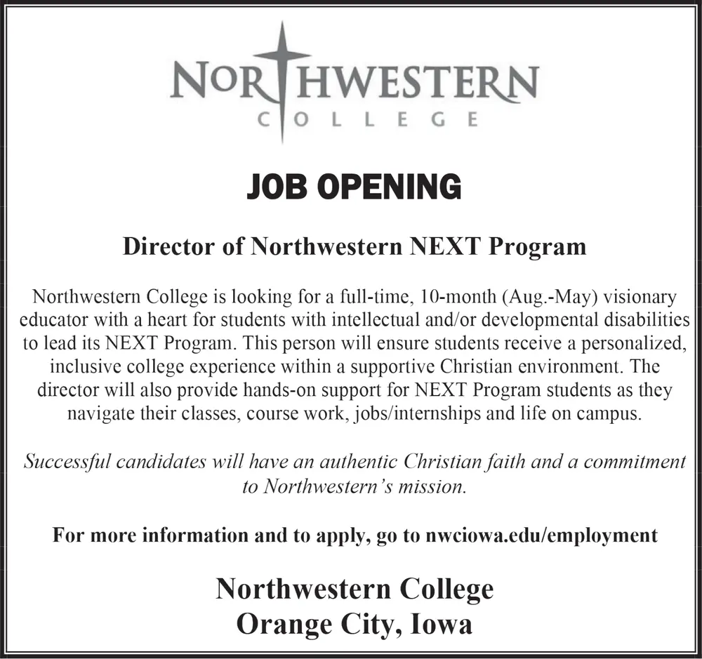Northwestern College - Director of Northwestern Next Program Position in Orange City, IA