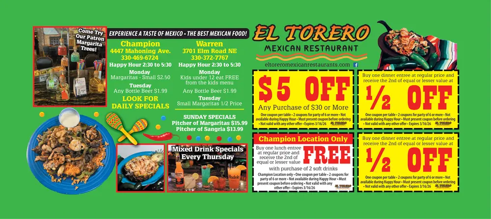 Coupons for El Torero Mexican Restaurant
