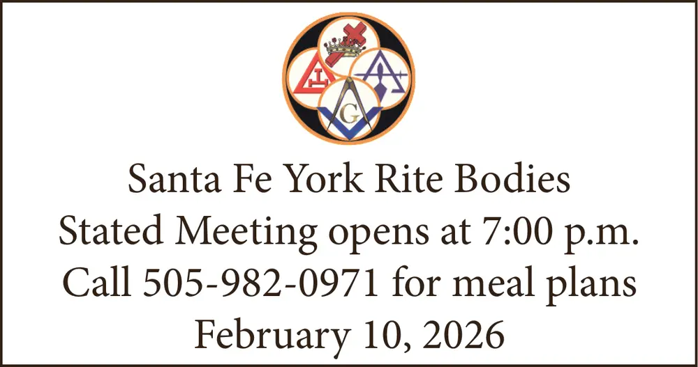 York Rite Meetings and Fellowship in Santa Fe, New Mexico