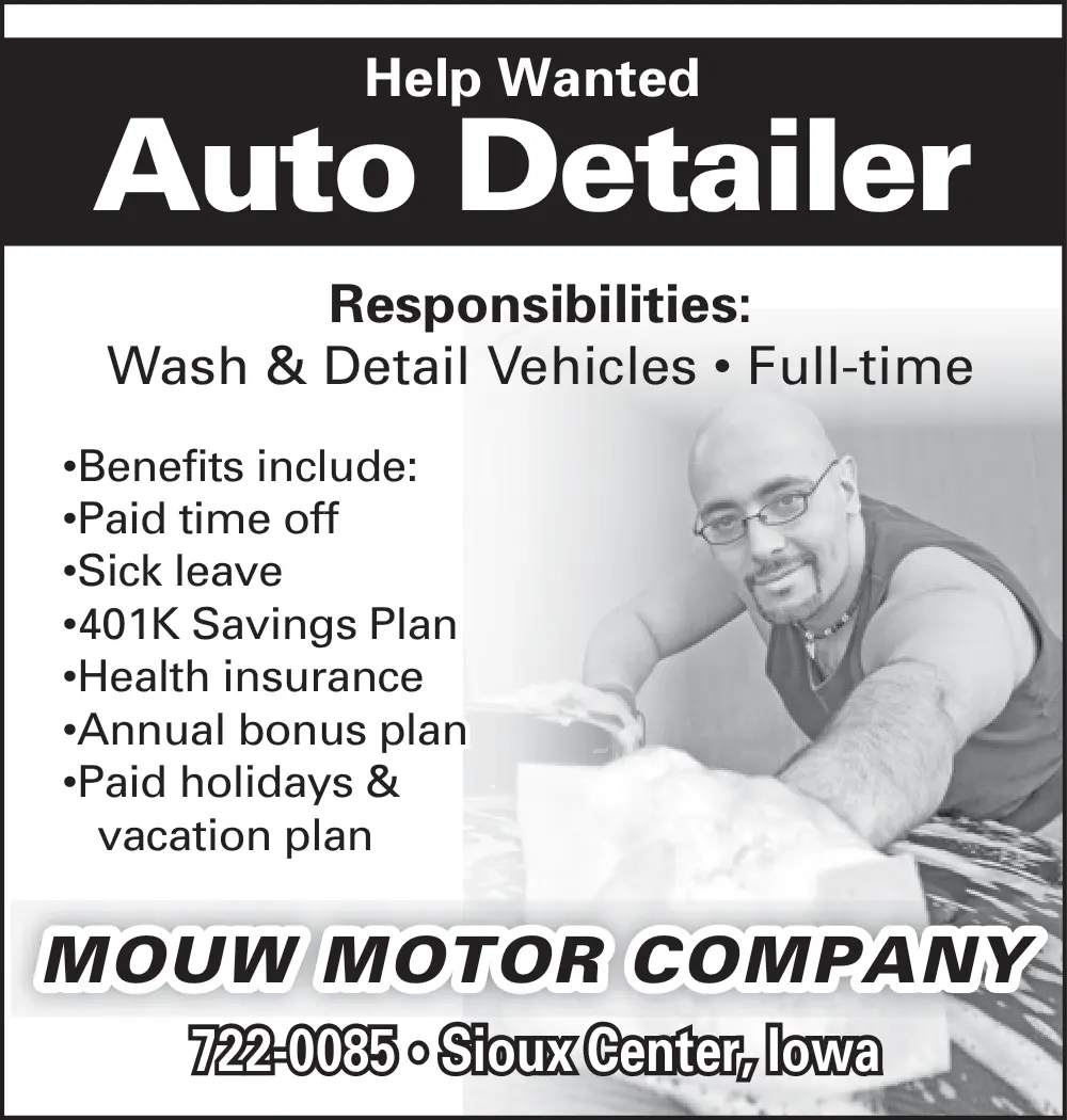 Auto Detailer Jobs - Mouw Motor Company