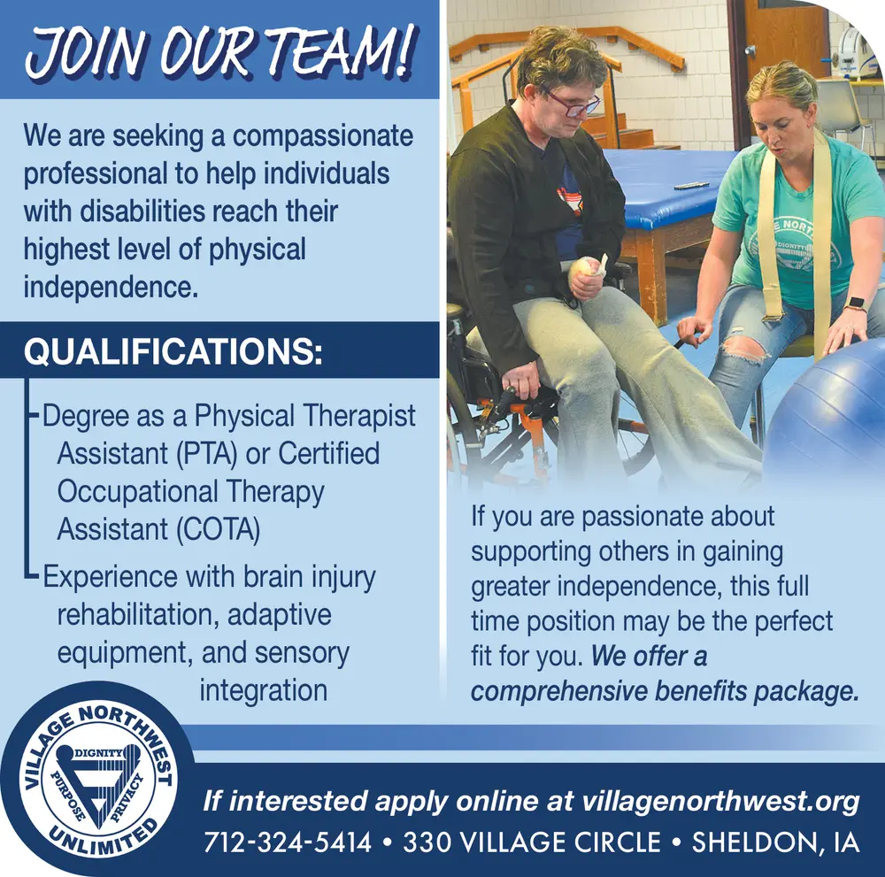 Join Our Team in Sheldon, IA – Village Northwest Unlimited Careers