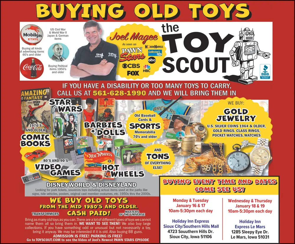 Top Toy Buyer & Collectibles in Sioux City, Iowa