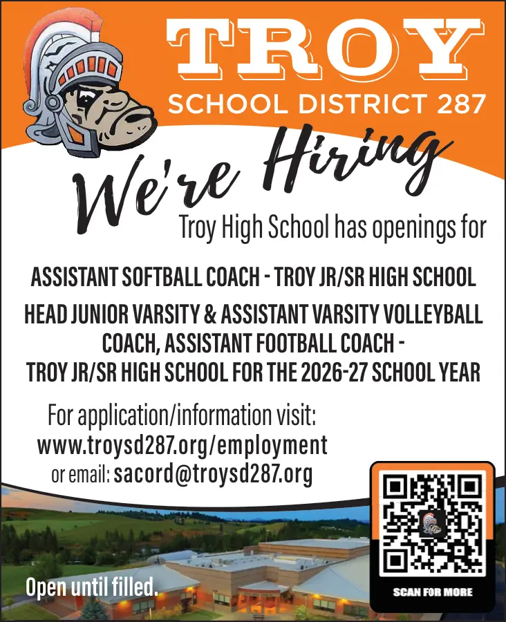 Assistant Coaching Positions – Troy High School, Troy, Idaho