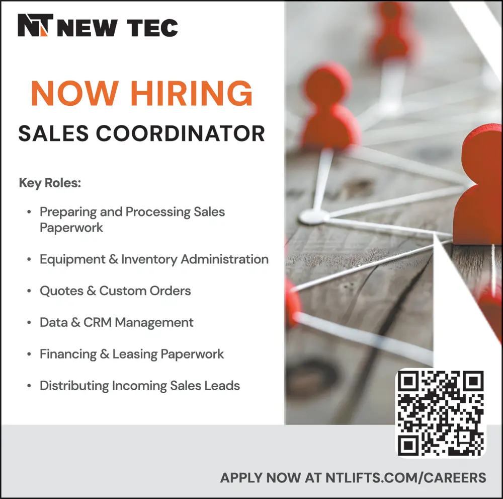 Join New Tec as a Sales Coordinator – Careers in Iowa