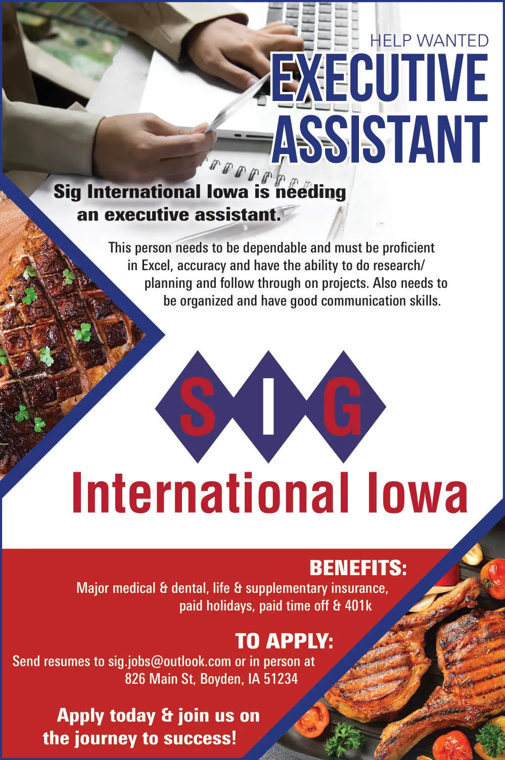 Join Sig International Iowa – Careers in Boyden, Iowa