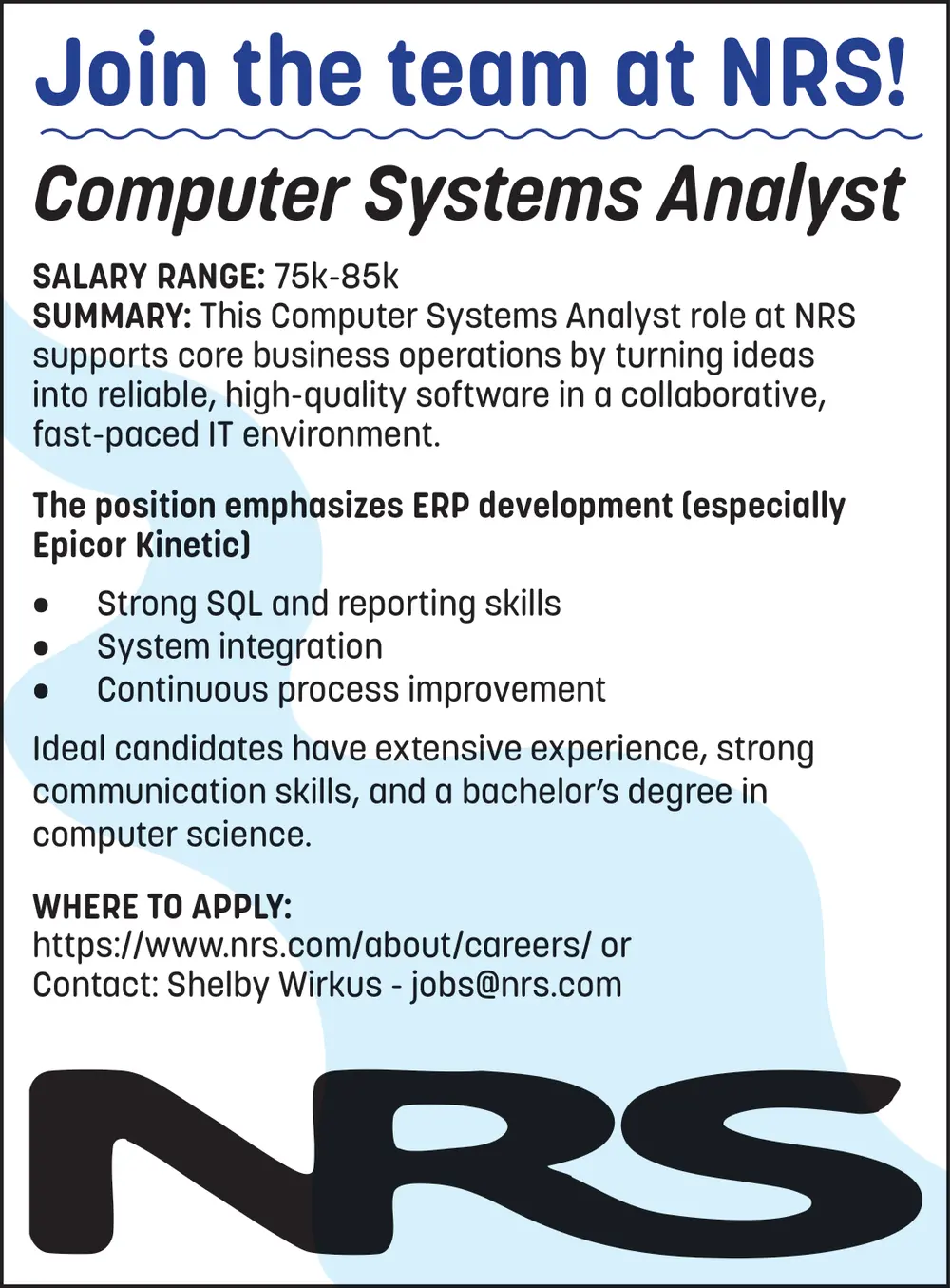Computer Systems Analyst Job Opportunity in Lewiston, ID