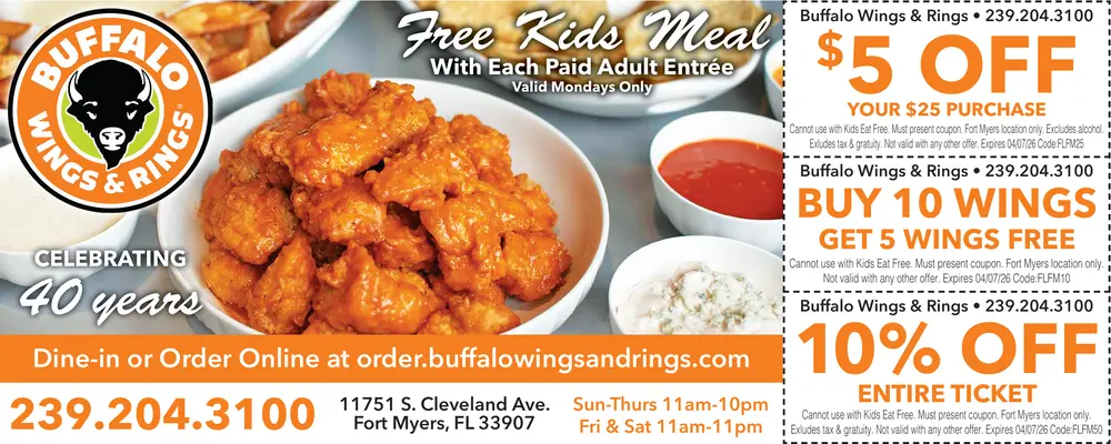 Coupons for Buffalo Wings & Rings