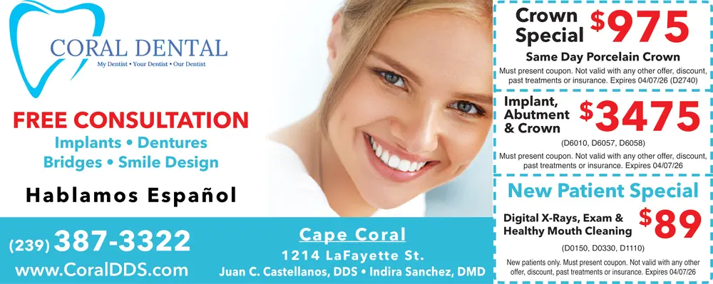 Coupons for Coral Dental - Cape Coral