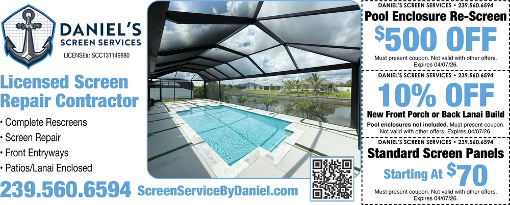 Coupons for Daniel's Screen Services