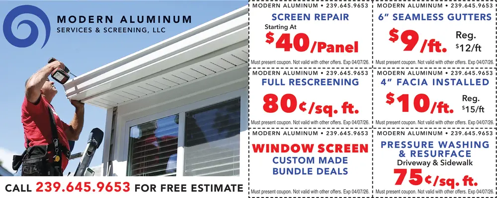Coupons for Modern Aluminum Services & Screening, LLC