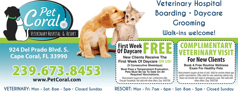 Coupons for Pet Coral Veterinary Hospital & Resort