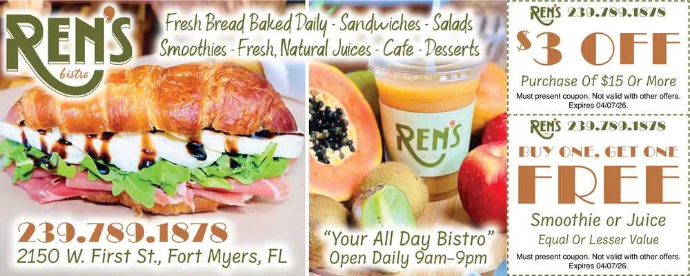 Coupons for Ren's Bistro