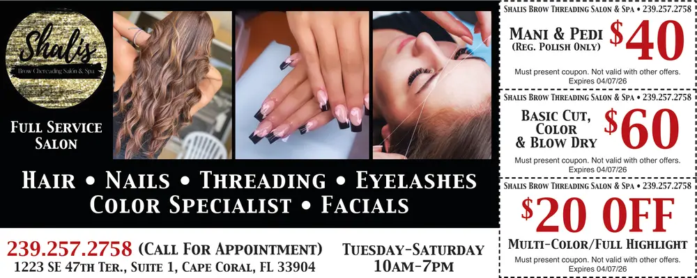 Coupons for Shalis Brow Threading Salon & Spa