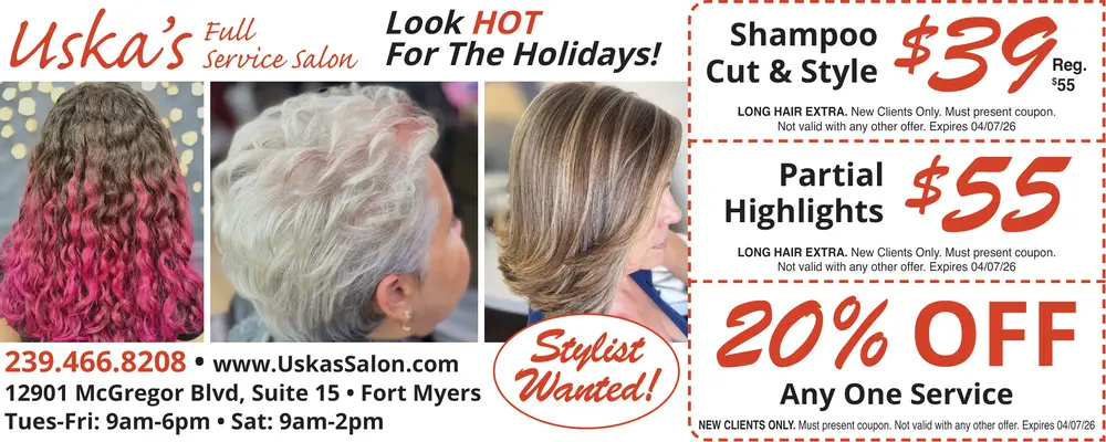Coupons for Uska's Full Service Salon