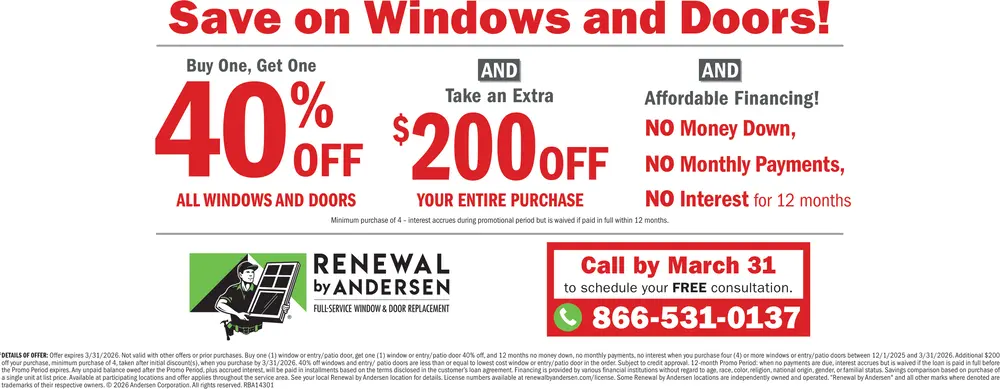Coupons for Renewal by Andersen